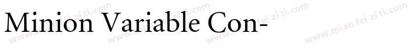 Minion Variable Con字体转换